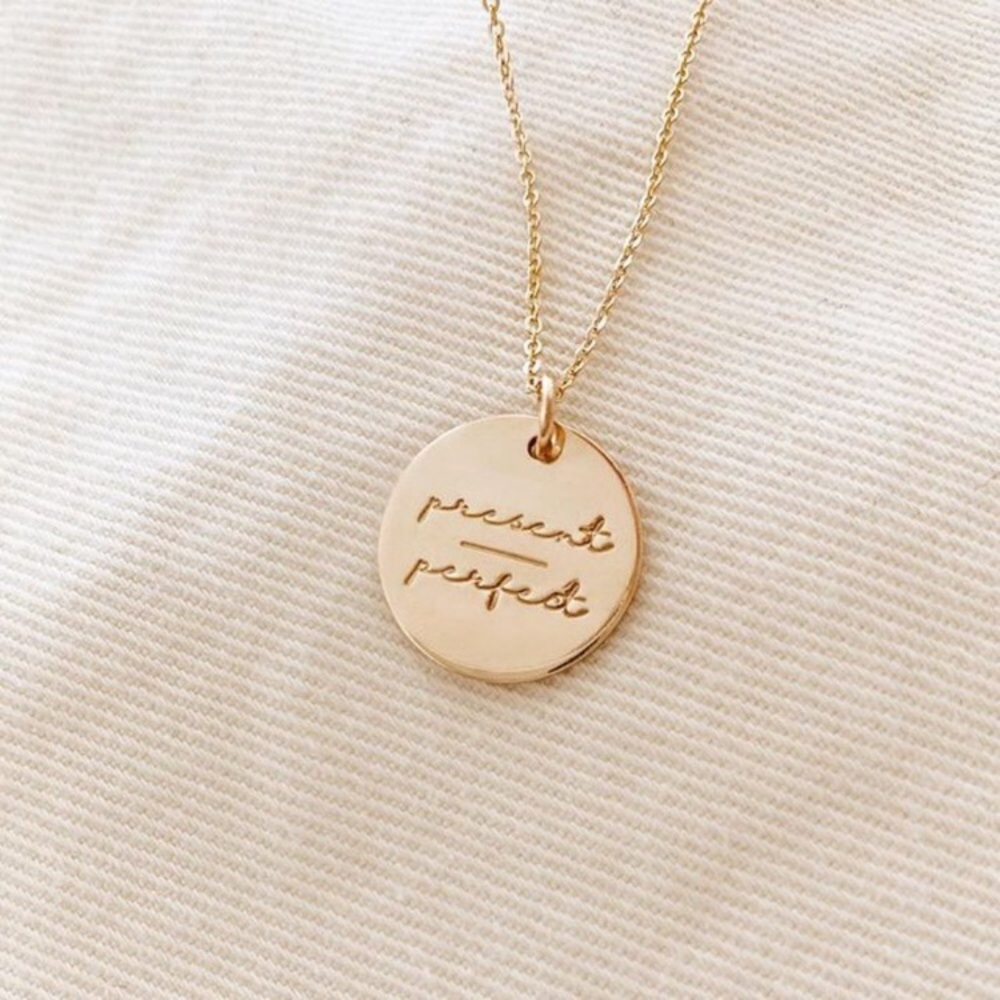 Present/Perfect Mantra Classic Gift Charm Necklace - Picture 3 of 16